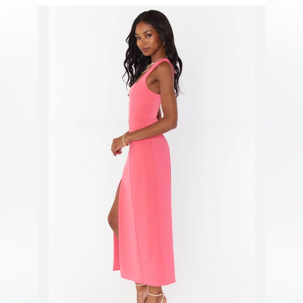 Eden Midi Dress - Flamingo Pink